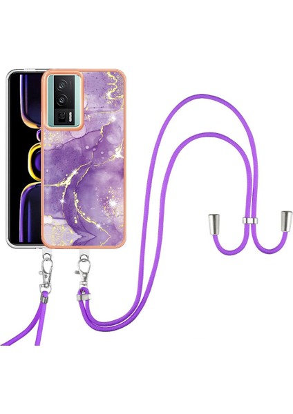 Xiaomi Poco F5 Pro 5g Mermer Tampon Anti-Scratch Yumuşak Crossbody (Yurt Dışından)