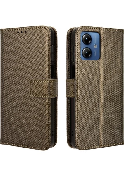 Motorola Moto G14 4g Kart Tutucu Kapak Kickstand Manyetik Cüzdan (Yurt Dışından)