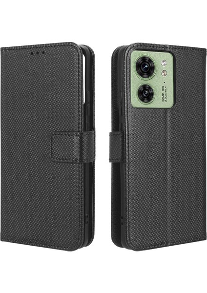 Motorola Kenar 40 Kapak Manyetik Cüzdan Kart Tutucu Kickstand Için Kılıf (Yurt Dışından)