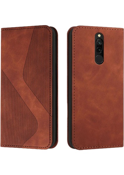 Xiaomi Redmi 8/8A Cüzdan Kickstand Kart Yuvaları Tutucu Manyetik Pu (Yurt Dışından)
