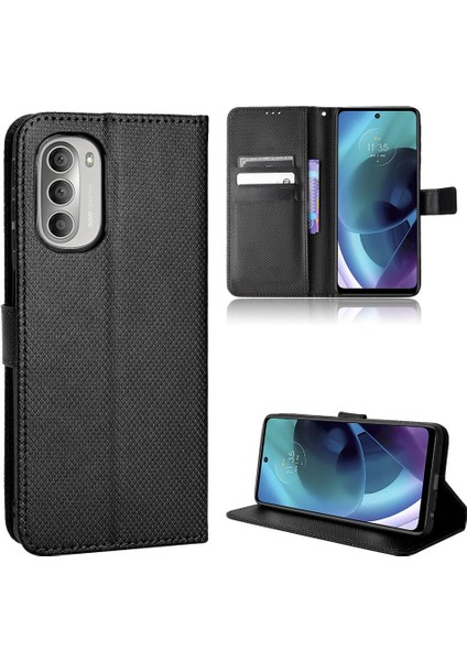 Motorola Moto G52J 5g Iı Için Kılıf Manyetik Cüzdan Kapak Kart Tutucu (Yurt Dışından)