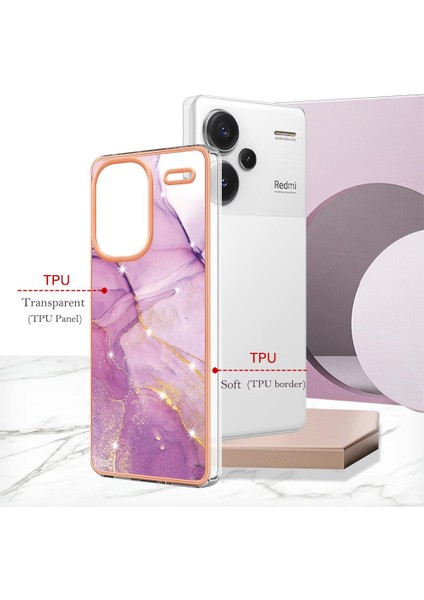 Xiaomi Redmi Için Not 13 Pro Artı 5g Yumuşak Tampon Mermer Desen Ince (Yurt Dışından) modelleri