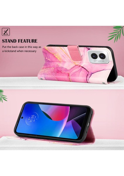 Motorola Moto G Oynamak Için Kılıf 4g 2024 Pu Deri Cüzdan Mermer Desen (Yurt Dışından) indirimleri