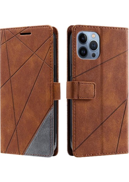 IPhone 14 Için Kılıf Pro Cüzdan Flip Folio Pu Deri Darbeye Kart Tutucu (Yurt Dışından)
