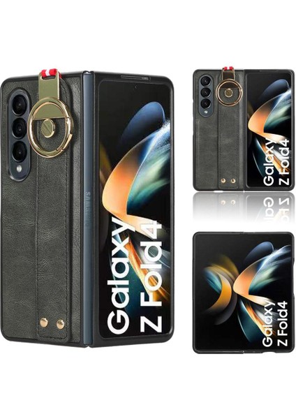 Samsung Galaxy Z Için Kılıf Fold 4 Uyumluluk Kolaylık Bilek Kayışı Pu (Yurt Dışından)