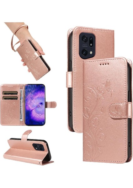 Oppo Bulmak Için Kılıf X5 Pro Kabartmalı Kelebek El Kayışı ile Yüksek Kalite (Yurt Dışından)