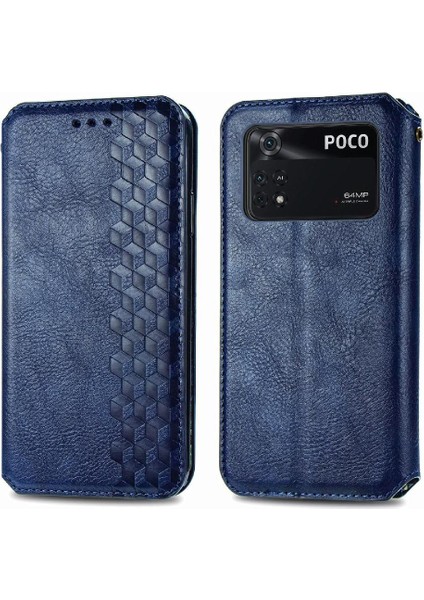 Xıaomı Poco M4 Pro Moda Tasarım Cüzdan Fonksiyonu Için Kılıf Zarif Flip (Yurt Dışından)