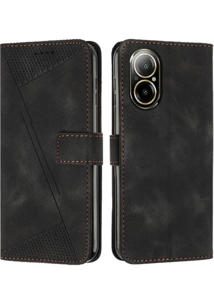 Realme C67 4g Pu Deri Için Kılıf Tam Koruma Yan Toka Darbeye (Yurt Dışından)