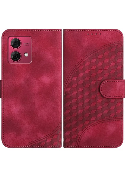 Motorola Moto G84 5g Darbeye Deri Kılıf Manyetik Kart Tutucu (Yurt Dışından)