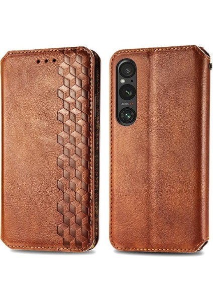Sony Xperıa 1 V Moda Tasarım Cüzdan Fonksiyonu Için Kılıf Zarif Flip (Yurt Dışından)
