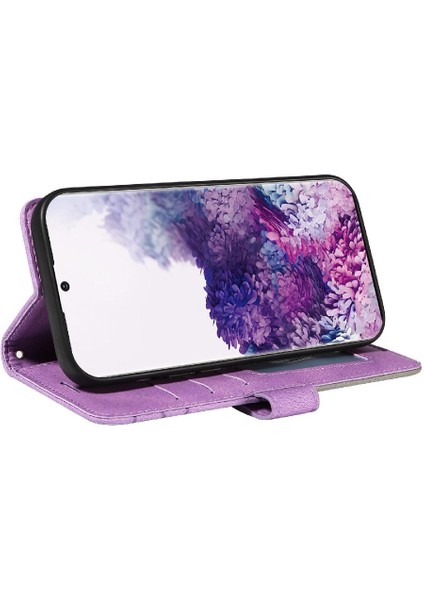 Samsung Galaxy S20 Için Kılıf Pu Deri Flip Folio Kılıf Kickstand Iki Renkli (Yurt Dışından)