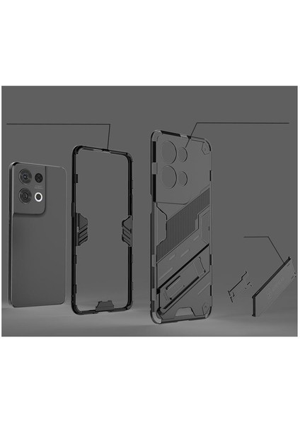 Oppo Oppo 8 Pro 5g Koruyucu Kapak Için Kılıf Kickstand Sağlam Askeri (Yurt Dışından)