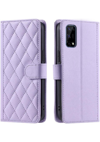 Realme 7 5g Manyetik Kafes Kart Yuvaları Için Telefon Kılıfı Tutucu Flip Folio (Yurt Dışından)