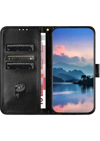 Telefon Kılıfı Için Xiaomi 13 Lite Flip Folio Cüzdan Kart Yuvaları Tutucu Pu (Yurt Dışından)