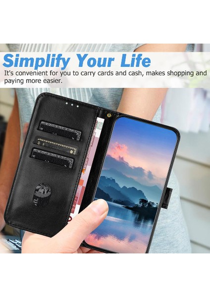 Telefon Kılıfı Için Xiaomi 13 Lite Flip Folio Cüzdan Kart Yuvaları Tutucu Pu (Yurt Dışından)