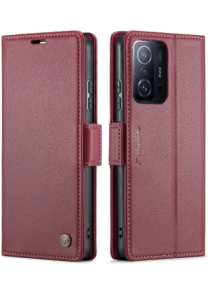 Xiaomi 11T/11T Pro Kickstand Cüzdan Durumda Kart Yuvası Durumda (Yurt Dışından)
