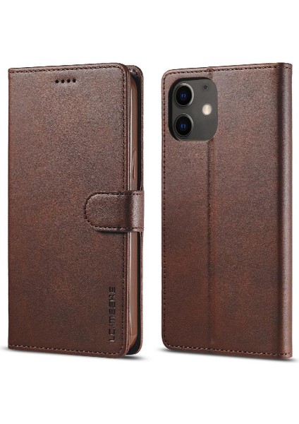 Tutucu Kart Yuvaları ile iphone 12 Mini Için Kılıf Cüzdan Buzağı Doku Flip (Yurt Dışından)