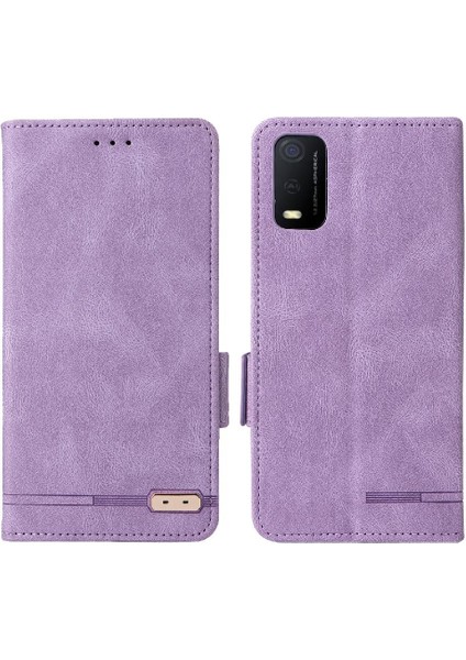 Vivo Y3S 2021 Kart Ekleme Deri Için Kılıf Folio Flip Case Koruyucu (Yurt Dışından)
