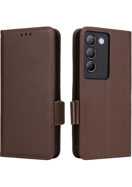 Vivo Y200E 5g Yan Toka Manyetik Cüzdan Kart Yuvaları Tutucu Pu (Yurt Dışından) fiyatları