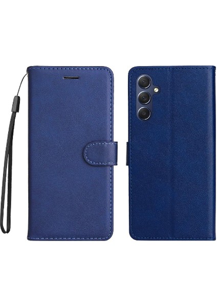 Kart Yuvası ile Samsung Galaxy M54 Için Flip Case Klasik Düz Renk Yüksek (Yurt Dışından)