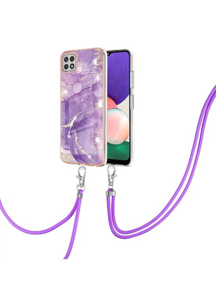 Samsung Galaxy A22 5g Crossbody Kordon Askısı Mermer Anti-Scratch Için Kılıf (Yurt Dışından) fiyatları