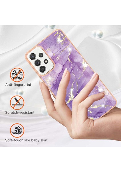 Samsung Galaxy A52S 5g Ince Tpu Mermer Desen Koruma Yumuşak (Yurt Dışından)