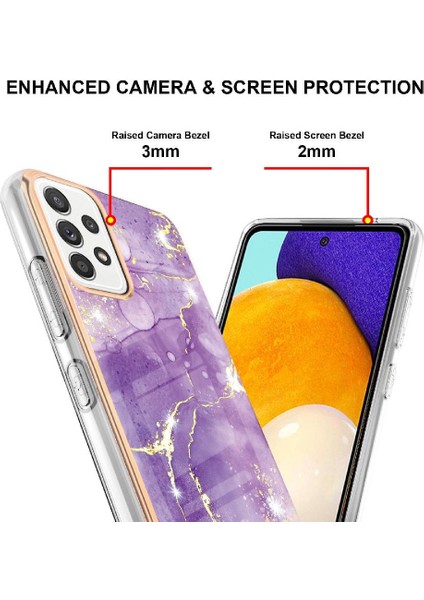 Samsung Galaxy A52S 5g Ince Tpu Mermer Desen Koruma Yumuşak (Yurt Dışından)