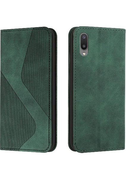 Samsung Galaxy A02 Için Kılıf Folio Kapak Pu Deri Kart Yuvaları Tutucu Cüzdan (Yurt Dışından)