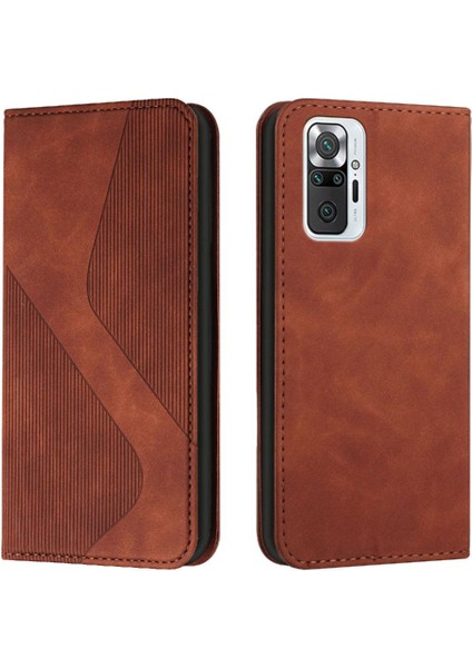 Xiaomi Redmi Not 10 Için Kılıf Pro Kart Yuvaları Tutucu Pu Deri Folio Kapak (Yurt Dışından)