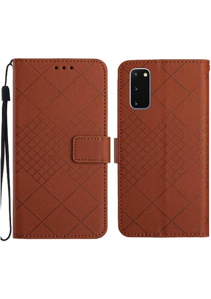 Samsung Galaxy S20 Için Flip Case Manyetik Kapak Cüzdan Pu Deri Elmas (Yurt Dışından)