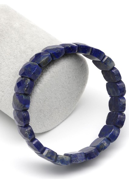 Lapis Lazuli Doğal Taş Bileklik 9 x 14 mm Özel Kesim