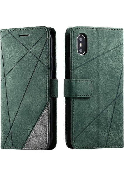 IPhone X/xs Darbeye Dayanıklı Manyetik Cüzdan Çevirme Folyo Kart Tutucu Pu (Yurt Dışından)