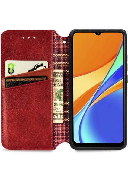 Xıaomı Redmi 9c Için Kılıf Moda Tasarım Kılıf Cüzdan Fonksiyonu Çevirin (Yurt Dışından)