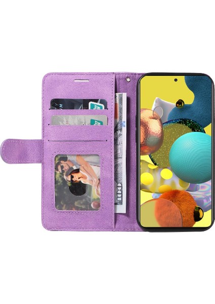 Samsung Galaxy A51 5g Iki Renkli Dikiş Kickstand Koruyucu Pu (Yurt Dışından) modelleri