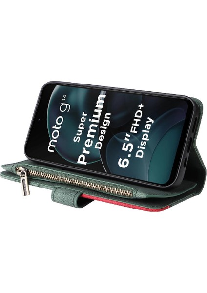 Motorola Moto G14 4g Dokuz Kart Yuvaları Kickstand Koruyucu Fermuar (Yurt Dışından) fırsatları