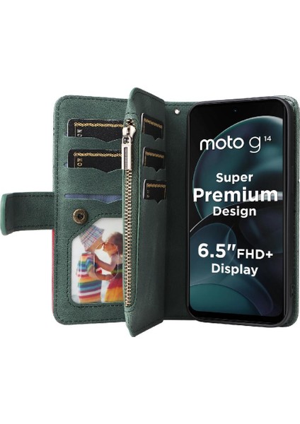 Motorola Moto G14 4g Dokuz Kart Yuvaları Kickstand Koruyucu Fermuar (Yurt Dışından) indirimleri