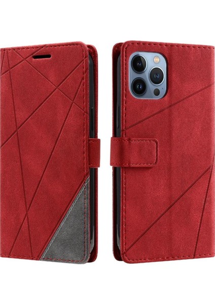 IPhone 13 Için Kılıf Pro Cüzdan Flip Folio Manyetik Pu Deri Kart Tutucu (Yurt Dışından)