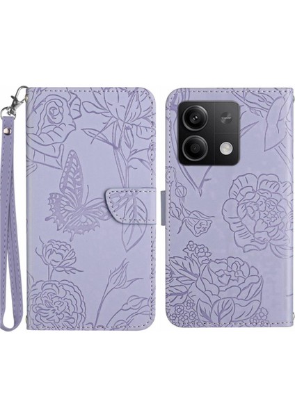 Xiaomi Redmi Için Not 13 4g Bilek Kayışı ile Pu Deri Kapak Çevirin (Yurt Dışından)