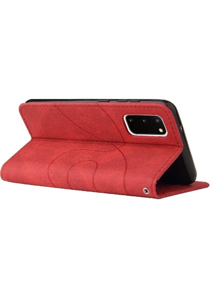 Samsung Galaxy S20 Için Kılıf Pu Deri Flip Folio Kılıf Kickstand Iki Renkli (Yurt Dışından)