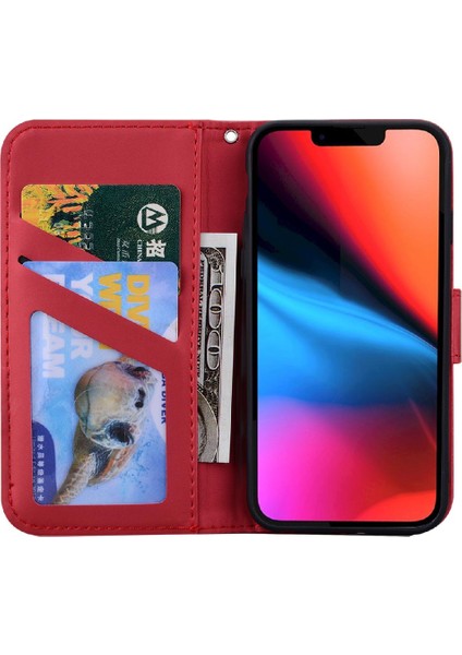 IPhone 13 Için Flip Case Pro Max Basit Iş Kapak Çevirin Deri Kılıf (Yurt Dışından)