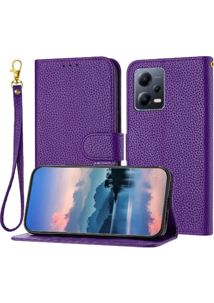 Telefon Kılıfı Için Xiaomi Redmi Not 12 5g Kart Yuvaları Tutucu Pu Deri Cüzdan (Yurt Dışından)