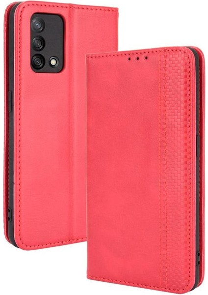 Oppo A74 4g Manyetik Kapatma Cüzdan Pu Deri Için Kılıf (Yurt Dışından)