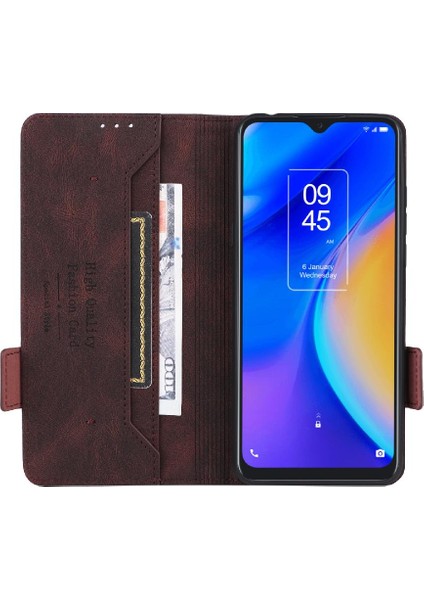 BDT Market Tcl 20SE Kart Ekleme Deri Için Kılıf Folio Flip Case Tam Koruma (Yurt Dışından)