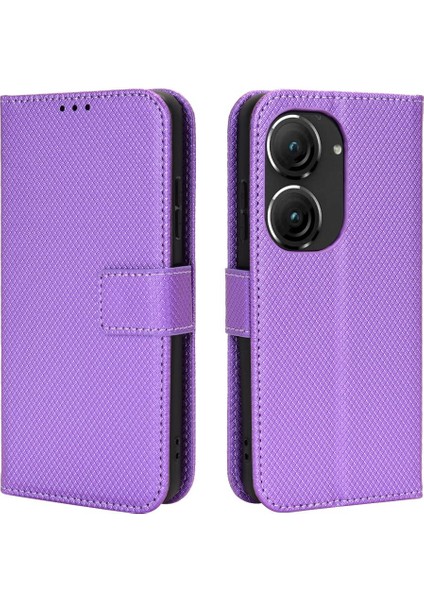 Asus Zenfone 9 Için Kılıf Manyetik Cüzdan Kart Tutucu Kickstand Kapak (Yurt Dışından)