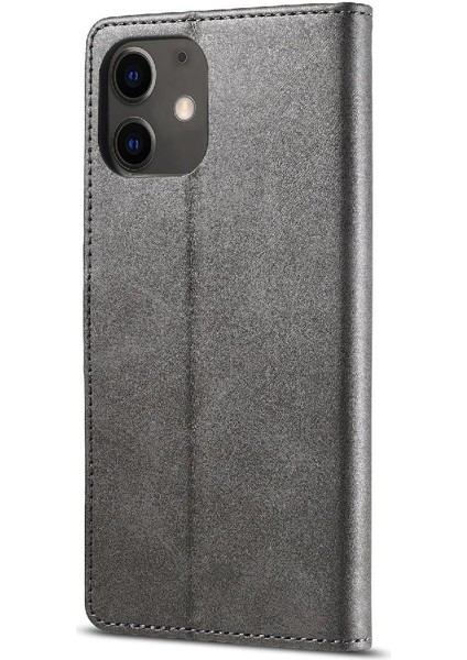 Tutucu Kart Yuvaları ile iphone 12 Mini Için Kılıf Cüzdan Buzağı Doku Flip (Yurt Dışından)