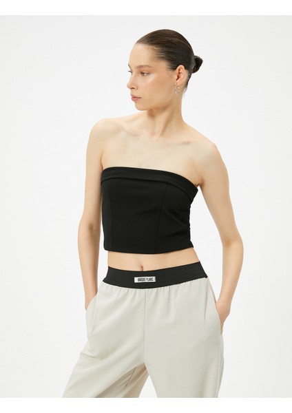 Straplez Crop Üst Kat Detaylı modelleri