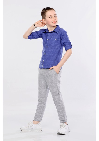 Erkek Çocuk Gömlek ve Pantolon 2 Li Takım VF24KMR5108788