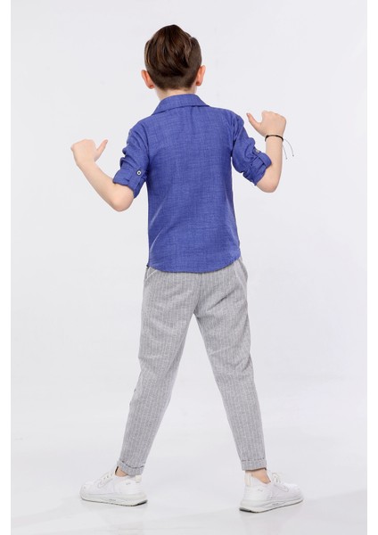 Erkek Çocuk Gömlek ve Pantolon 2 Li Takım VF24KMR5108788