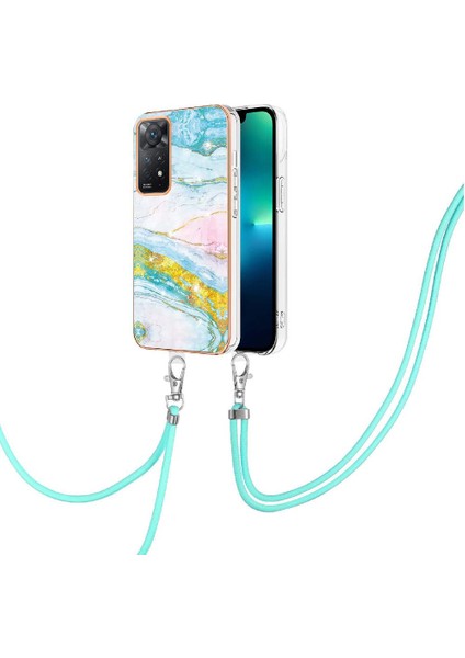 Xiaomi Redmi Için Not 11 4g Mermer Crossbody Kordon Askısı Tampon (Yurt Dışından)