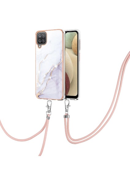 Samsung Galaxy A12 5g Mermer Crossbody Kordon Askısı Tampon Yumuşak (Yurt Dışından) fırsatları